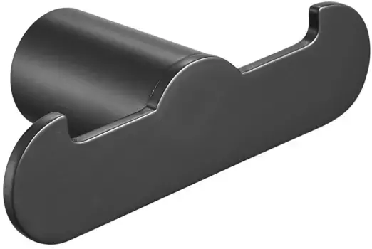 Крючок RainBowL 1128-2BP двойной, для ванны, черный матовый