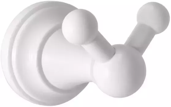 Крючок Rav Slezak Morava MKA0102B двойной, для ванны, белый глянец