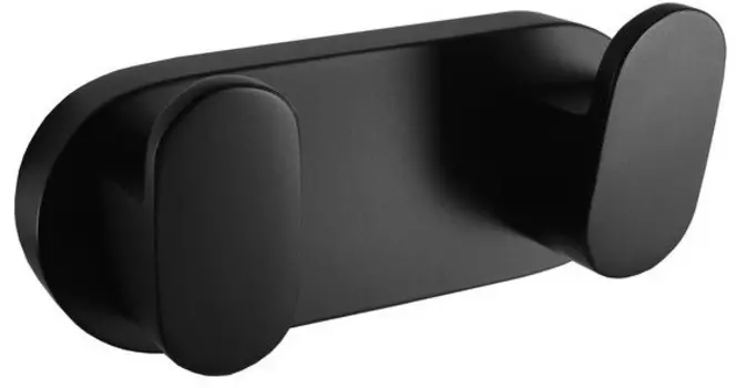 Планка с крючками Rav Slezak Yukon YUA0106CMAT для ванны, черный матовый