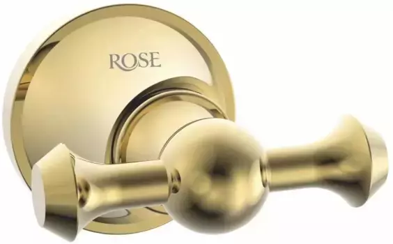 Крючок Rose RG1921E двойной, для ванны, золотой