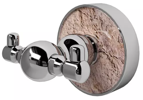 Крючок WasserKRAFT Nau K-7723D двойной, для ванны, хром