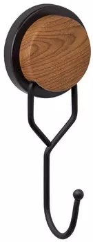 Крючок Fixsen Magic Wood FX-46005 для ванны, черный матовый/коричневый