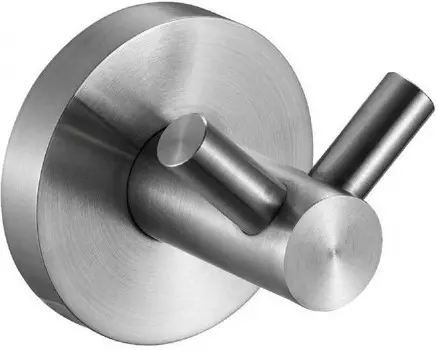 Крючок Nofer Niza 16852.S двойной, для ванны, нержавеющая сталь