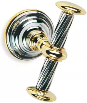 Крючок Stil Haus Giunone G13(02) двойной, для ванны, хром/золотой