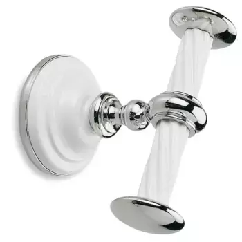 Крючок Stil Haus Giunone G13(03) двойной, для ванны, хром/белый матовый