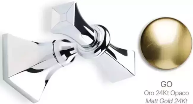 Крючок Stil Haus Prisma PR13(18) двойной, для ванны, золотой матовый