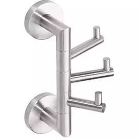 Крючок Bemeta Neo 104206075 тройной, поворотный, для ванны, нержавеющая сталь