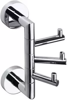 Крючок Bemeta Omega 104206072 тройной, поворотный, для ванны, хром
