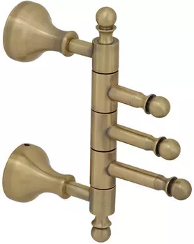 Крючок Veragio Gialetta Bronzo VR.GIL-6435.BR тройной, поворотный, для ванны, бронза