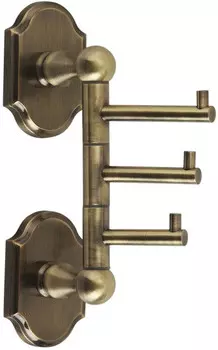 Крючок Veragio Stanford Bronzo VR.STD-7735.BR тройной, поворотный, для ванны, бронза
