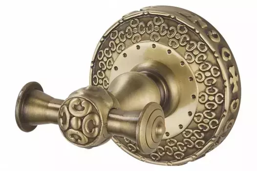 Крючок Zorg Antic AZR 02 BR двойной, для ванны, бронза
