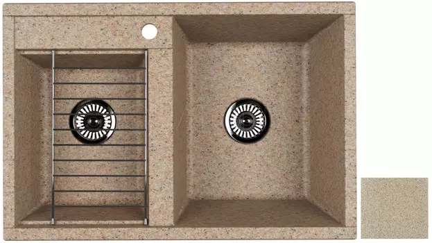 Кухонная мойка Акватон Делия песочный 1A723132DE220