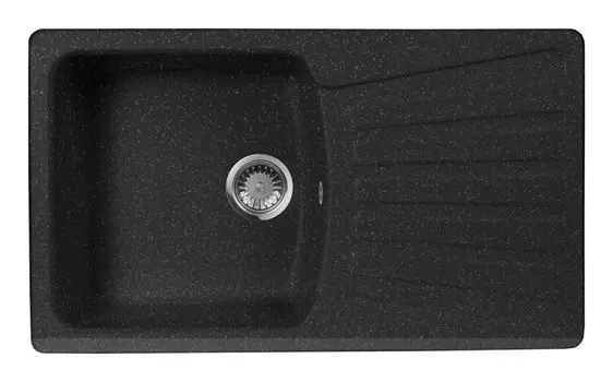 Кухонная мойка AquaGranitEx черный M-12(308)