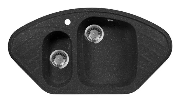 Кухонная мойка AquaGranitEx черный M-14(308)