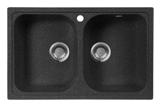 Кухонная мойка AquaGranitEx черный M-15(308)