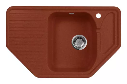 Кухонная мойка AquaGranitEx красный марс M-10(334)