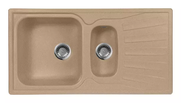 Кухонная мойка AquaGranitEx песочный M-09K(302)