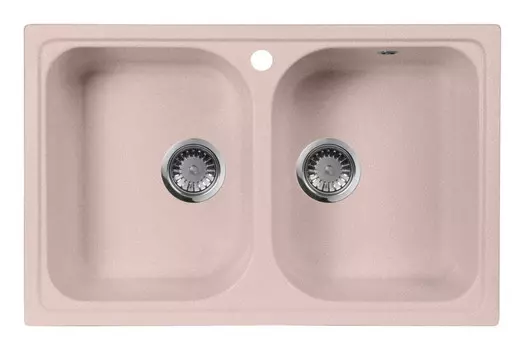 Кухонная мойка AquaGranitEx розовый M-15(315)