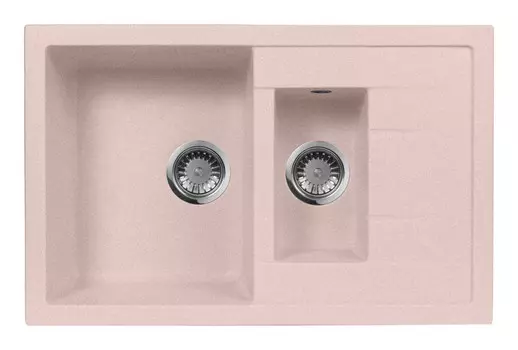 Кухонная мойка AquaGranitEx розовый M-21K(315)