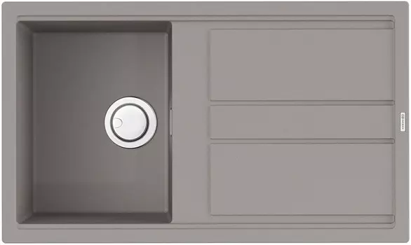 Кухонная мойка Artceramic Omoikiri Kitagawa 86-GR ленинградский серый 4993807