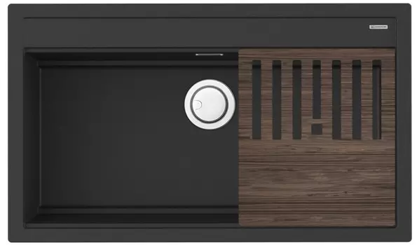 Кухонная мойка Artceramic Omoikiri Kitagawa 86-LB-GB графит 4993794