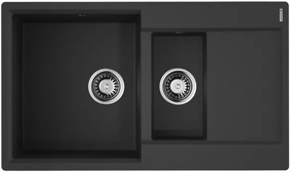 Кухонная мойка Artgranit Omoikiri Daisen 86-2-BL черный 4993477