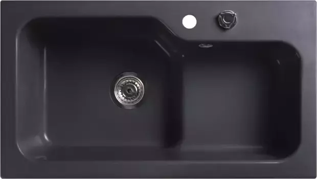 Кухонная мойка Belux SG-REC-HALF-8045-01 черный обсидиан 4810924266651