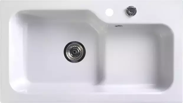 Кухонная мойка Belux SG-REC-HALF-8045-01 белый кварц 4810924266637