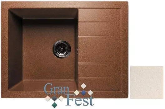 Кухонная мойка белый GranFest Quadro GF-Q650L