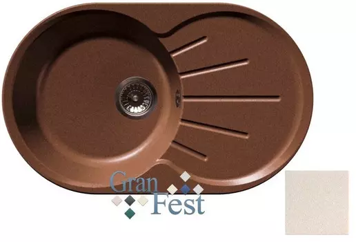 Кухонная мойка белый GranFest Rondo GF-R750L