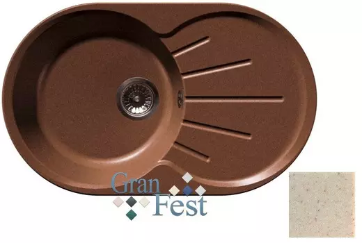Кухонная мойка бежевый GranFest Rondo GF-R750L