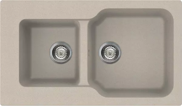 Кухонная мойка бежевый Tetogranit Omoikiri Maru 86-2-SA