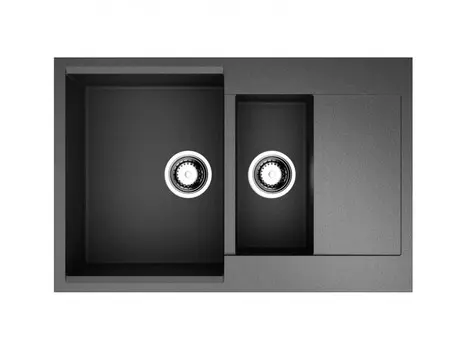 Кухонная мойка черный Artgranit Omoikiri Daisen 78-2-BL