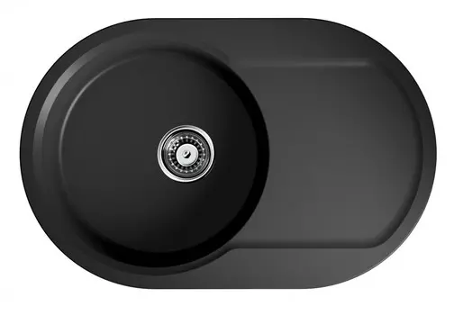 Кухонная мойка черный Artgranit Omoikiri Manmaru 78-BL