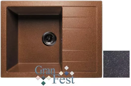 Кухонная мойка черный GranFest Quadro GF-Q650L