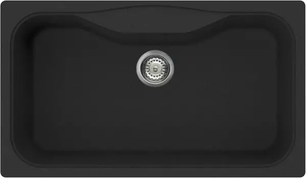 Кухонная мойка черный Tetogranit Omoikiri Maru 86-BL