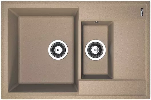 Кухонная мойка Flortek Консул бежевый 23.025.D0760.104