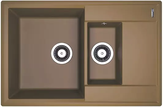 Кухонная мойка Flortek Консул капучино 23.025.D0760.306