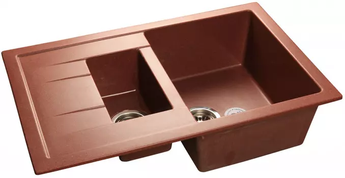 Кухонная мойка красный марс GranFest Quadro GF-Q775KL