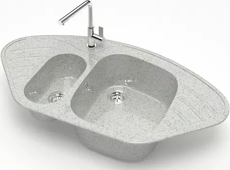 Кухонная мойка Marrbaxx Аделис Z23 светло-серый глянец Z023Q010