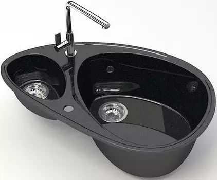 Кухонная мойка Marrbaxx Эмма Z13 черный глянец Z013Q004