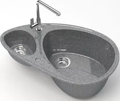 Кухонная мойка Marrbaxx Эмма Z13 темно-серый глянец Z013Q008