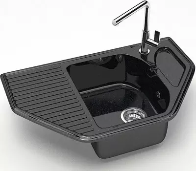 Кухонная мойка Marrbaxx Рики Z22 черный глянец Z022Q004