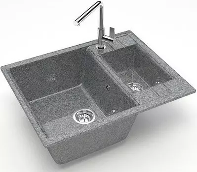 Кухонная мойка Marrbaxx Жаклин Z190 темно-серый глянец Z190Q008