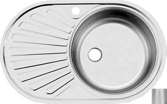 Кухонная мойка матовая сталь Ukinox Фаворит FAD760.470 -GT6K 1R