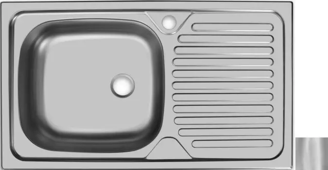Кухонная мойка матовая сталь Ukinox Классика CLM760.435 ---5K 2L