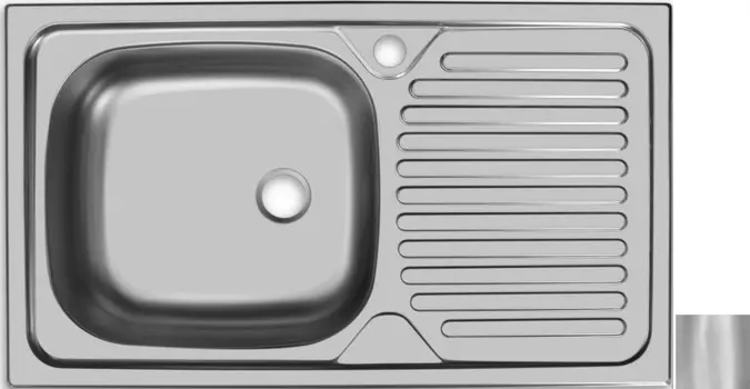 Кухонная мойка матовая сталь Ukinox Классика CLM760.435 -GT5K 2L