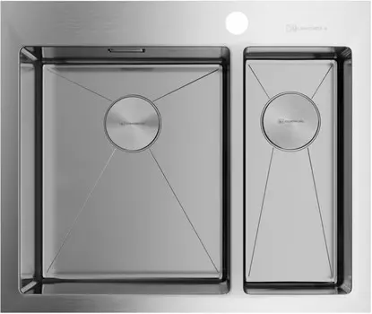 Кухонная мойка Omoikiri Akisame 60-2-IN-L нержавеющая сталь 4993775