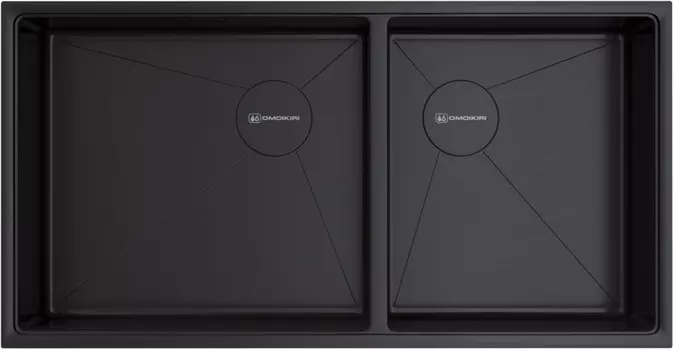 Кухонная мойка Omoikiri Taki 85-2-LB-U/IF-GB Side графит 4997039