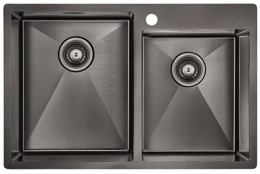 Кухонная мойка Paulmark Berman вороненая сталь PM517851-GM